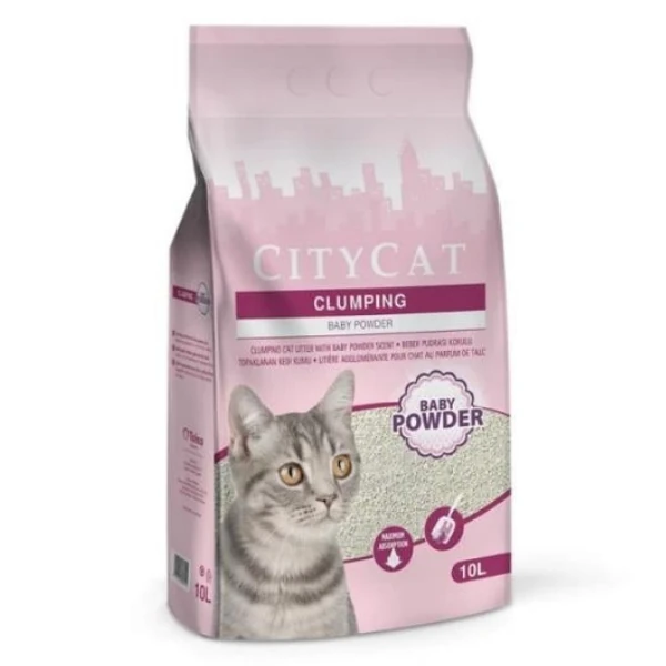 [245-805002] City Cat Clumping Bebek Pudrası Kokulu Topaklanan Kedi Kumu (1 Adet)