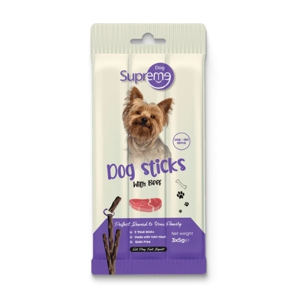 [8684207638055] Supreme Dog Sığır Etli Küçük Irk Stick Köpek Ödül Maması (1 Adet)
