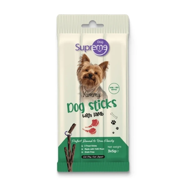 [8684207638062] Supreme Dog Kuzu Etli Küçük Irk Stick Köpek Ödül Maması (1 Adet)