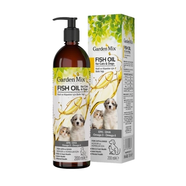 [583-007] Garden Mix Deri ve Tüy Sağlığı için Kedi ve Köpek Somon Yağı