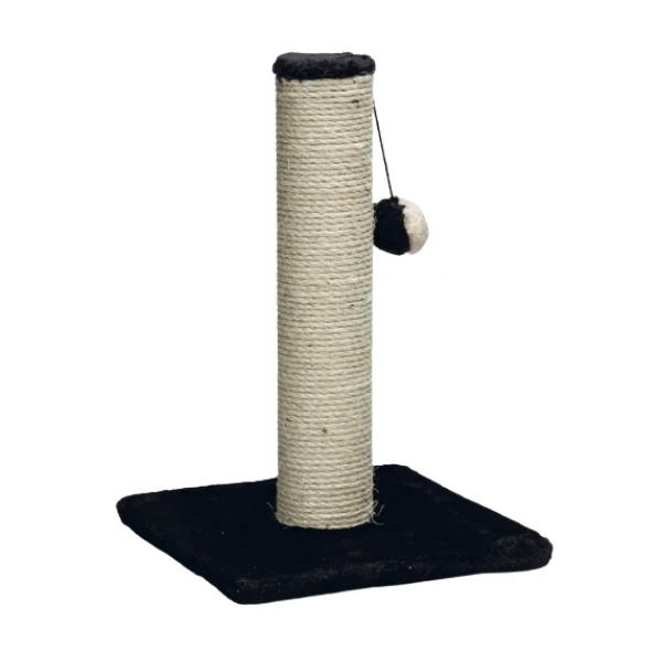 [556-408827] Beeztees Peluş Top Oyuncaklı Kedi Tırmalama Direği (Siyah)