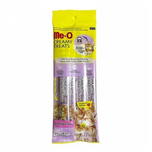[04863] Me-O Creamy Ton Balıklı ve Keçi Sütlü Sıvı Yavru Kedi Ödül Maması (1 Adet)