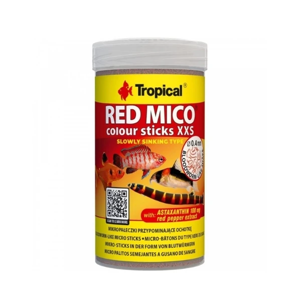 [63573] Tropical Red Mico Colour Sticks XXS Balık Yemi