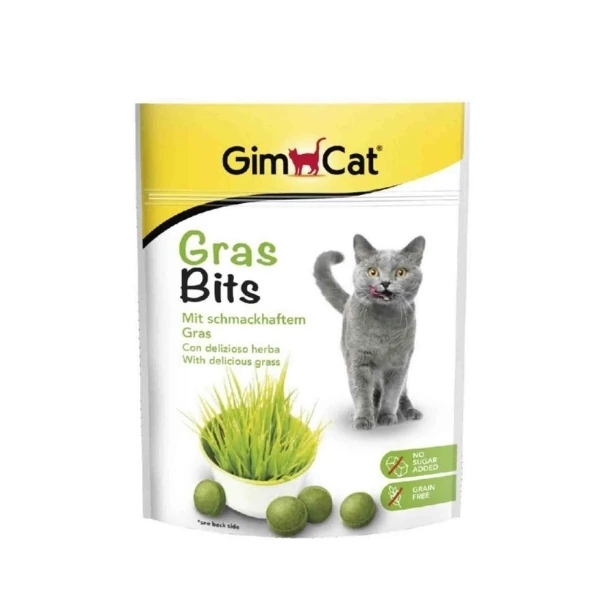 [4002064407197] Gimcat Gras-Bits Tahılsız Şekersiz Kedi Ödül Tableti (15 Gr, 1 Adet)