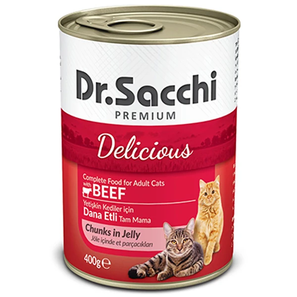 [8690286588563] Dr.Sacchi Sığır Etli Yetişkin Kedi Konservesi (1 Adet)