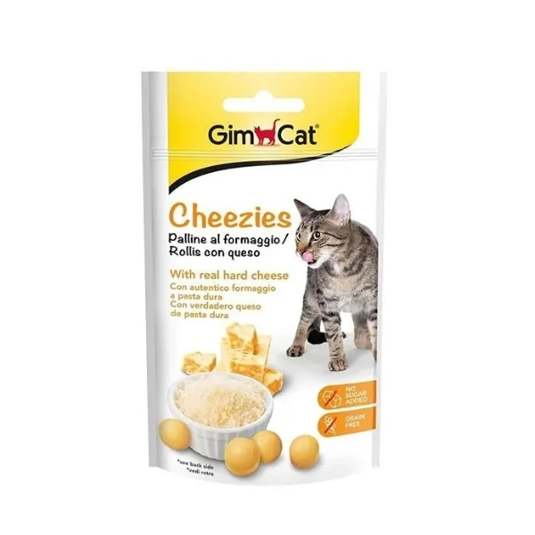 [4002064409436] Gimcat Cheezies Peynirli Tahılsız Kedi Ödül Tableti (50 Gr, 1 Adet)