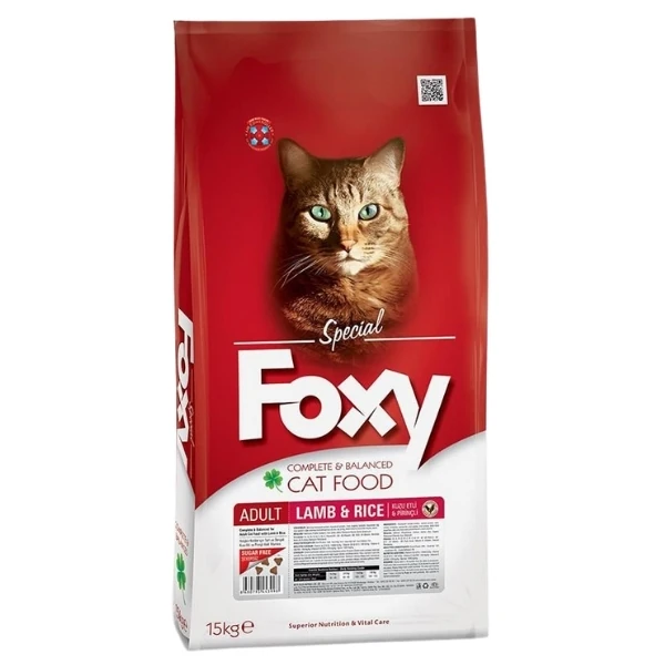 [F037.FOXY.37] Foxy Kuzulu ve Pirinçli Yetişkin Kedi Maması