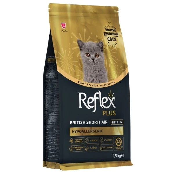 [RFX-501] Reflex Plus British Shorthair Tavuklu ve Kızılcıklı Yavru Kedi Maması (1.5 Kg)