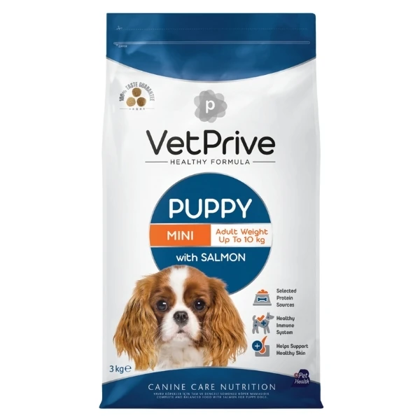[VET.PRV.0075] Vet Prive Somonlu Küçük Irk Yavru Köpek Maması