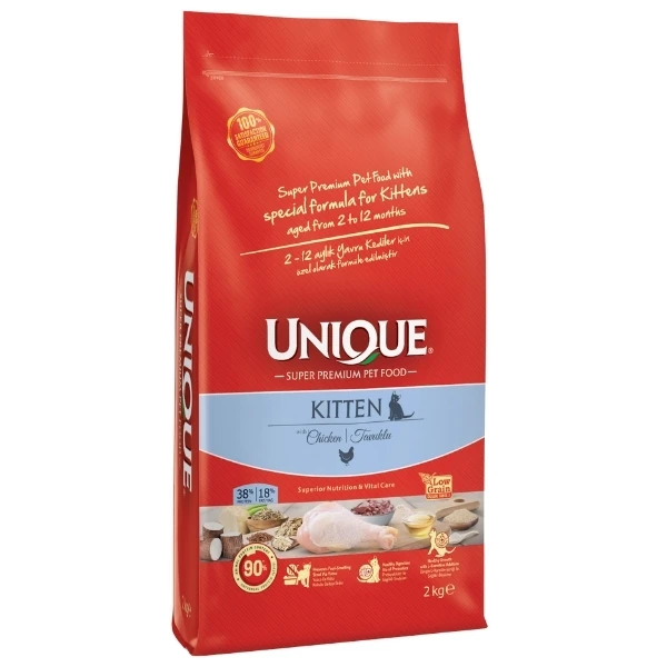 [U01.00.053] Unique Tavuklu Düşük Tahıllı Yavru Kedi Maması (2 Kg)