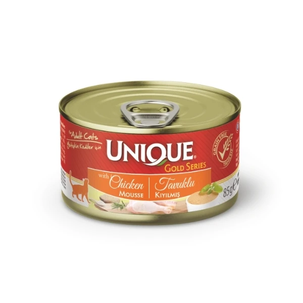 [U01.KONSERVE.001] Unique Gold Series Tavuk Etli Yetişkin Konserve Kedi Maması (1 Adet)