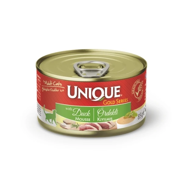 [U01.KONSERVE.002] Unique Gold Series Ördek Etli Yetişkin Konserve Kedi Maması (1 Adet)
