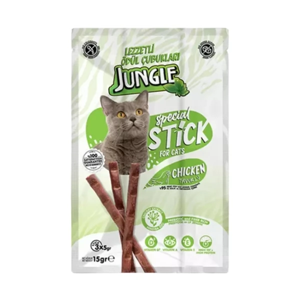 [8682631205638] Jungle Tavuklu Stick Kedi Ödülü (1 Adet)