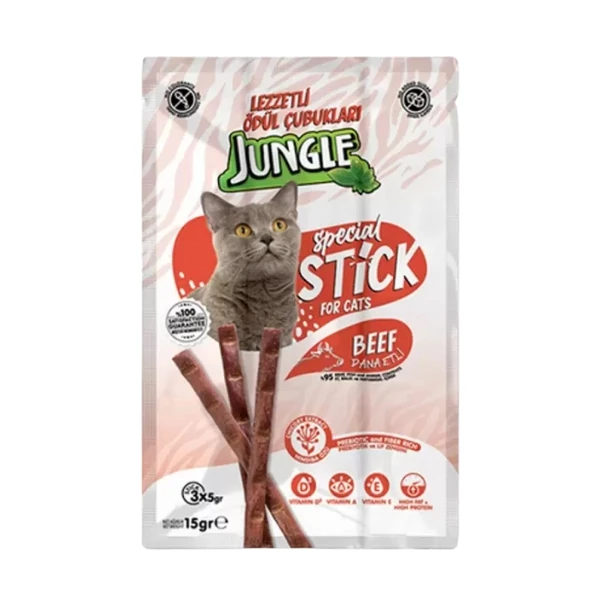 [8682631205652] Jungle Dana Etli Stick Kedi Ödülü (1 Adet)