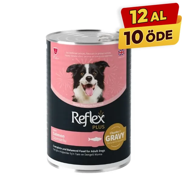 [RFK-115] Reflex Plus Sos İçinde Somonlu Yetişkin Konserve Köpek Maması (1 Adet)