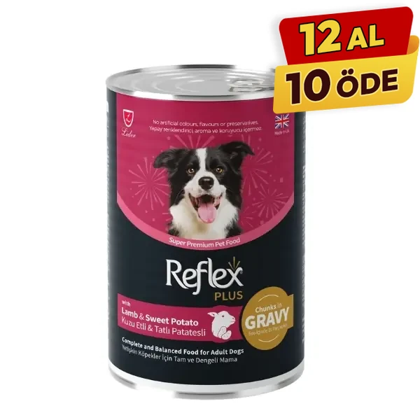 Reflex Plus Sos İçinde Kuzu Etli ve Tatlı Patatesli Yetişkin Konserve Köpek Maması