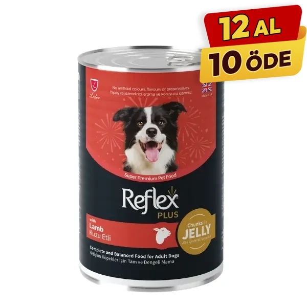 Reflex Plus Jöle İçinde Kuzu Etli Yetişkin Konserve Köpek Maması