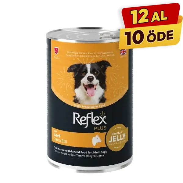[RFK-110] Reflex Plus Jöle İçinde Dana Etli Yetişkin Konserve Köpek Maması (1 Adet)
