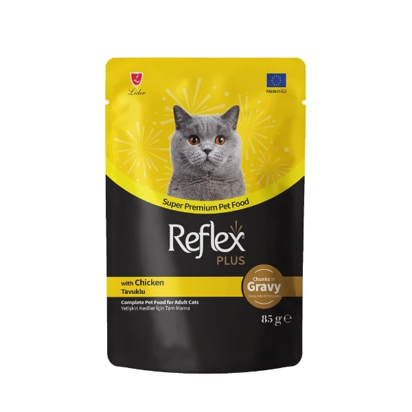 [RFK-83] Reflex Plus Sos İçinde Tavuklu Pouch Yetişkin Konserve Kedi Maması (1 Adet)