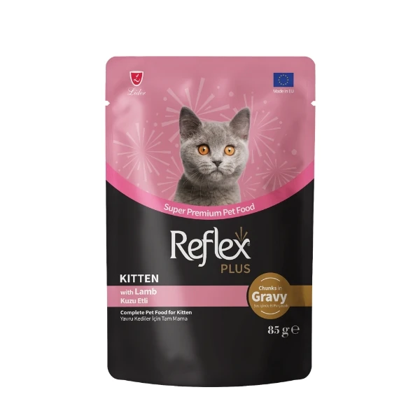 [RFK-80] Reflex Plus Sos İçinde Kuzu Etli Pouch Yavru Konserve Kedi Maması (1 Adet)