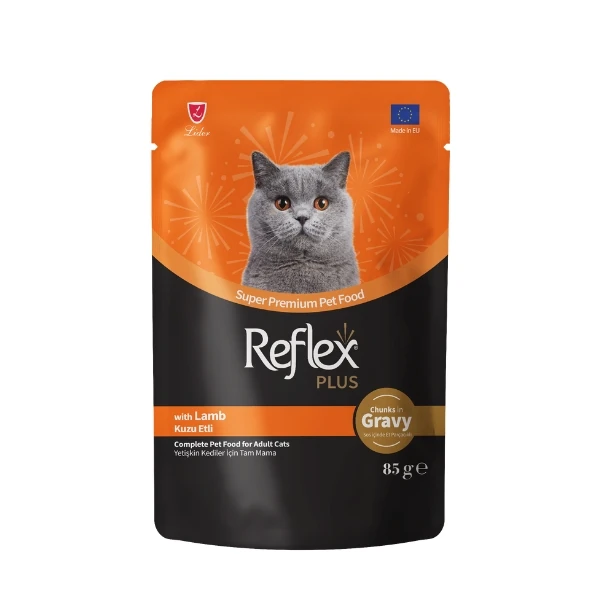 [RFK-81] Reflex Plus Sos İçinde Kuzu Etli Pouch Yetişkin Konserve Kedi Maması (1 Adet)