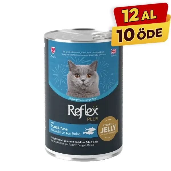 [RFK-061] Reflex Plus Jöle İçinde Alabalıklı ve Ton Balıklı Yetişkin Konserve Kedi Maması (1 Adet)