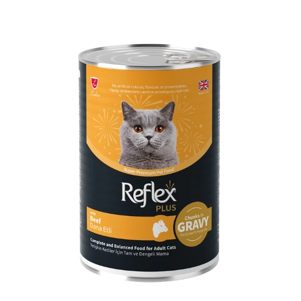 [RFK-063] Reflex Plus Sos İçinde Dana Etli Yetişkin Konserve Kedi Maması (1 Adet)