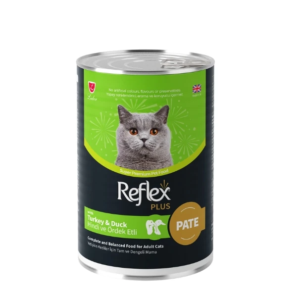 [RFK-065] Reflex Plus Pate İçinde Hindi ve Ördek Etli Yetişkin Konserve Kedi Maması (1 Adet)