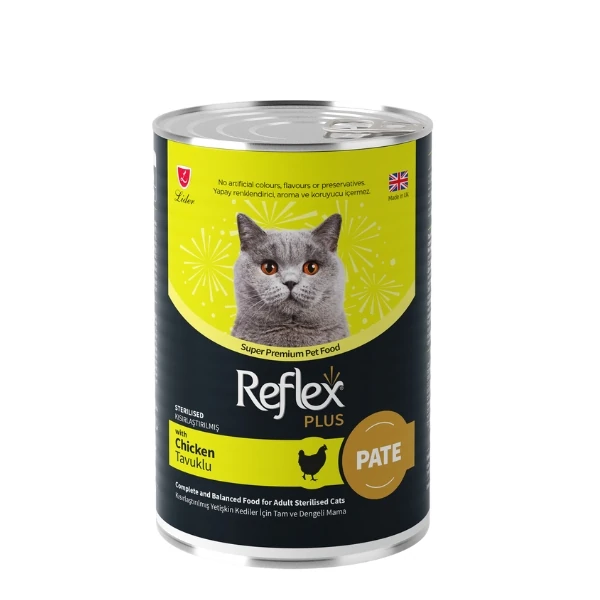[RFK-068] Reflex Plus Pate İçinde Tavuklu Kısırlaştırılmış Konserve Kedi Maması (1 Adet)