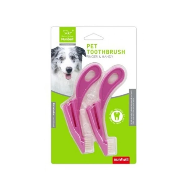 [36-AKS-VP-600-1308] Nunbell Kuyruklu Parmak Tipi Kedi ve Köpek Diş Fırçası