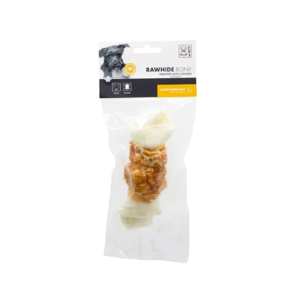 [36-AKS-MPE-19021515] M-Pets Wrapped Tavuklu Çiğneme Kemiği Köpek Ödülü (95 Gr)