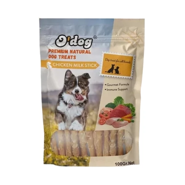 [13-DT5307] O Dog Tavuklu ve Süt Aromalı Çubuk Köpek Ödül Maması (1 Adet)
