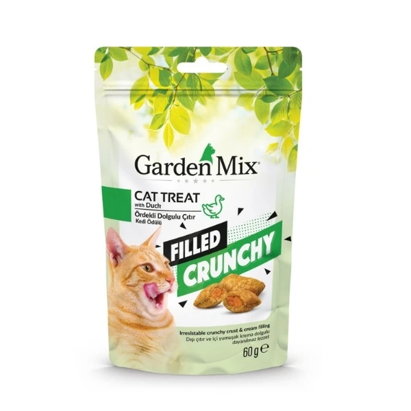 [585-43] Garden Mix Ördekli İçi Dolgulu Kedi Ödül Maması (1 Adet)