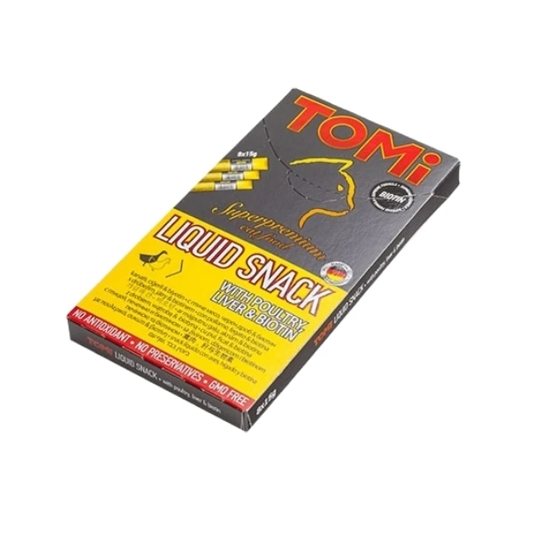 [650-1001731A] Tomi Kümes Hayvanlı Ciğerli ve Biotinli Sıvı Kedi Ödül Maması (1 Adet)