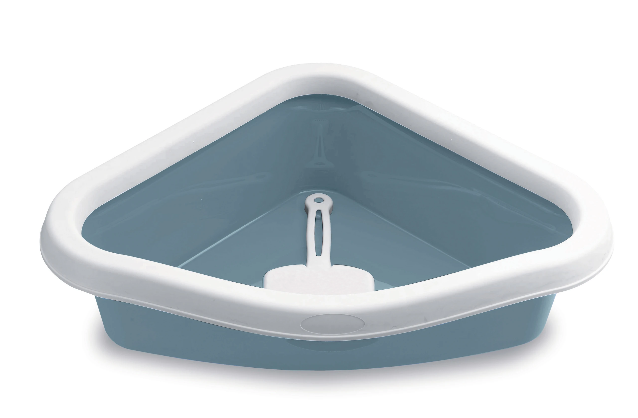 [391-96612] Stefanplast Sprint Corner Köşeli Açık Kedi Tuvaleti (Beyaz/Mavi)