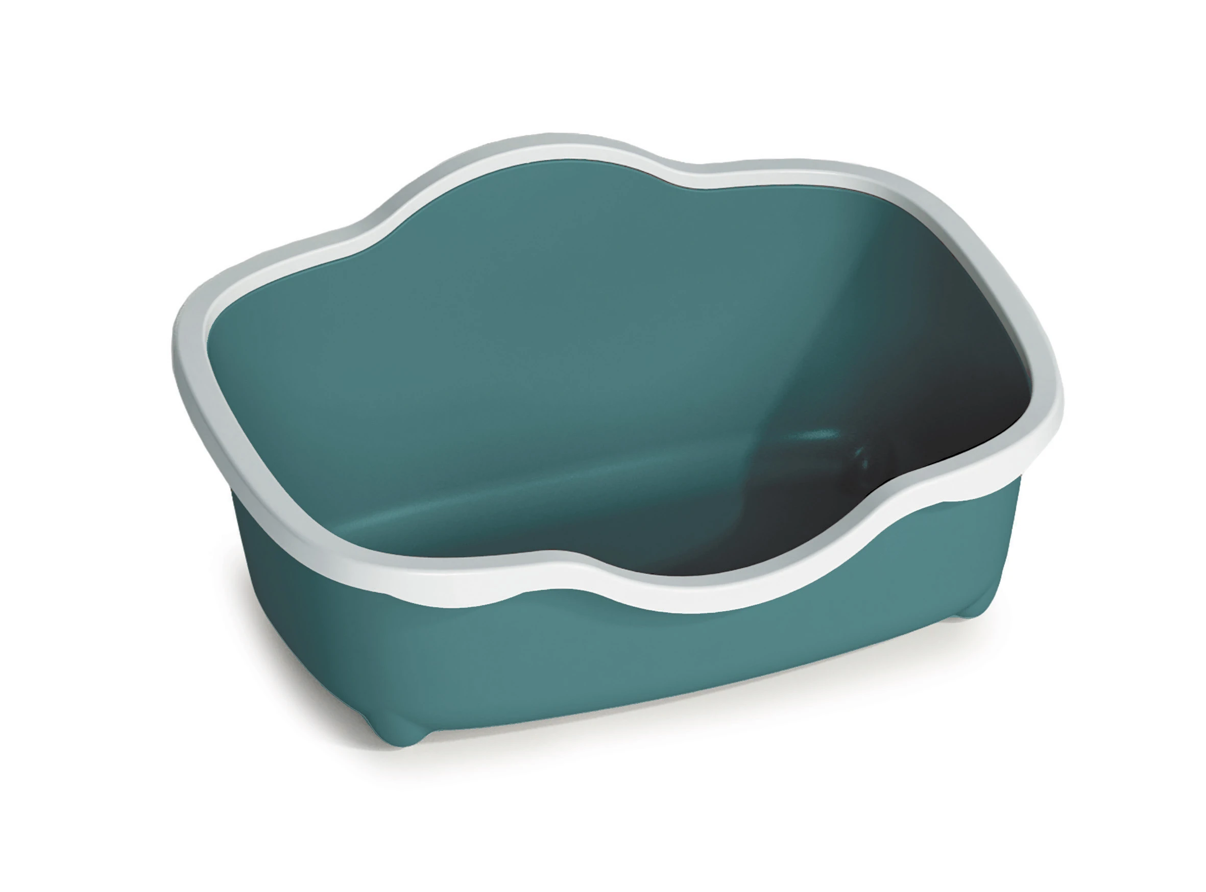 [391-99101] Stefanplast Tres Chic Açık Kedi Tuvaleti (Beyaz/Yeşil)