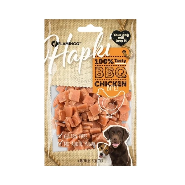 [241-520259] Flamingo Hapki Barbekü Tavuklu Glutensiz Köpek Ödül Maması (1 Adet)