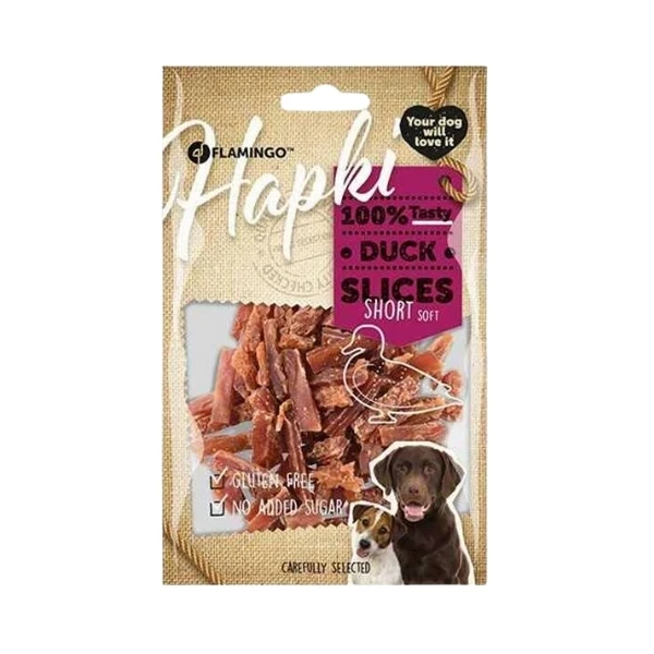 [241-520266] Flamingo Hapki Slice Ördekli Glutensiz Köpek Ödül Maması (1 Adet)