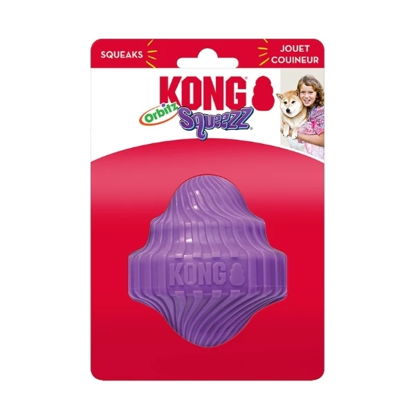 [390-PCR12E] Kong Squeezz Orbitz Dönen Top Şeklinde Köpek Oyuncağı