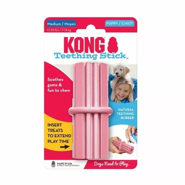 [390-KP33E] Kong Puppy Teething Stick Diş Temizliği Sağlayan Yavru Köpek Oyuncağı (Small)
