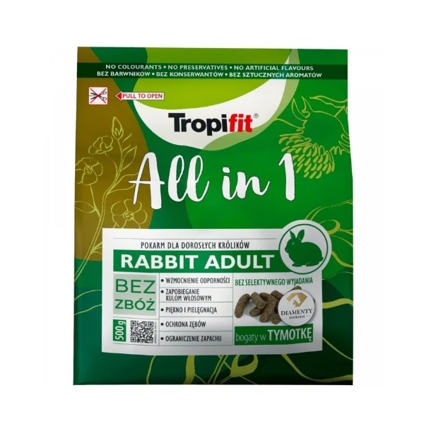 [50532] Tropifit All In 1 Tahılsız Yetişkin Tavşan Yemi