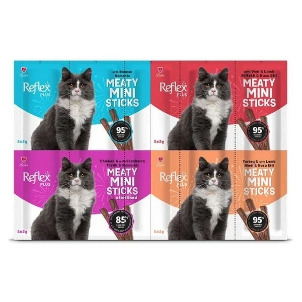 [RFT-014] Reflex Plus Mini Mix Karışık Lezzetler Stick Kedi Ödül Maması (1 Adet)
