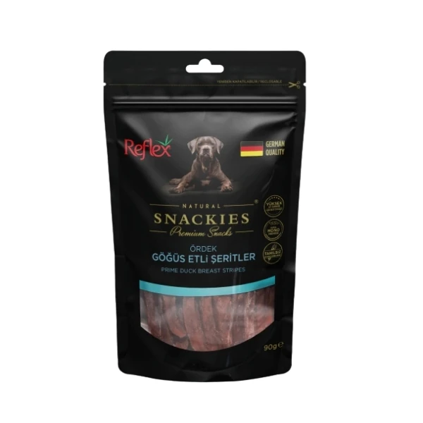 [RFT-132] Reflex Snackies Natural Ördek Göğüs Etli Şerit Tahılsız Köpek Ödül Maması (1 Adet)