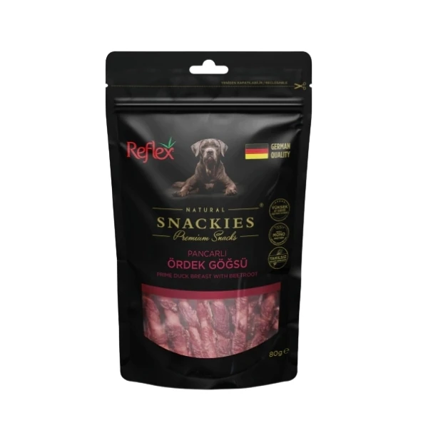 [RFT-133] Reflex Snackies Natural Pancarlı Ördek Göğsü Tahılsız Köpek Ödül Maması (1 Adet)