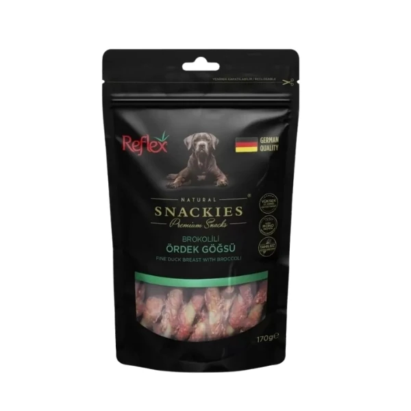 [RFT-134] Reflex Snackies Natural Brokolili Ördek Göğsü Tahılsız Köpek Ödül Maması (1 Adet)