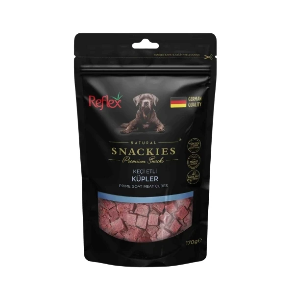 [RFT-136] Reflex Snackies Natural Keçi Etli Küpler Tahılsız Köpek Ödül Maması (1 Adet)