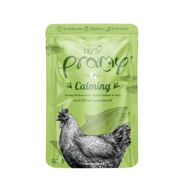 [PMK-010] Pramy Jöle İçinde Somonlu ve Tavuklu Pouch Yetişkin Konserve Kedi Maması (1 Adet)