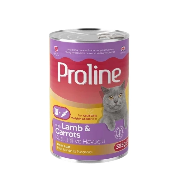 [PRK-258] Proline Pate İçinde Et Parçacıklı Kuzu Etli ve Havuçlu Yetişkin Konserve Kedi Maması (1 Adet)