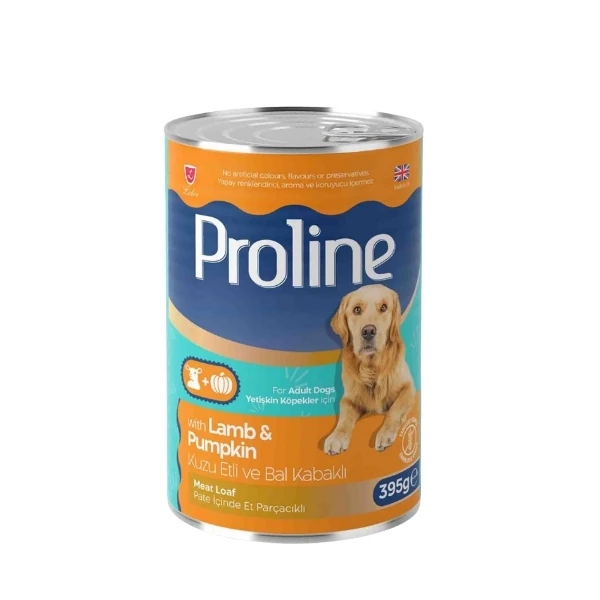 [PRK-204] Proline Pate İçinde Et Parçacıklı Kuzu Etli Ve Bal Kabaklı Yetişkin Konserve Köpek Maması (1 Adet)