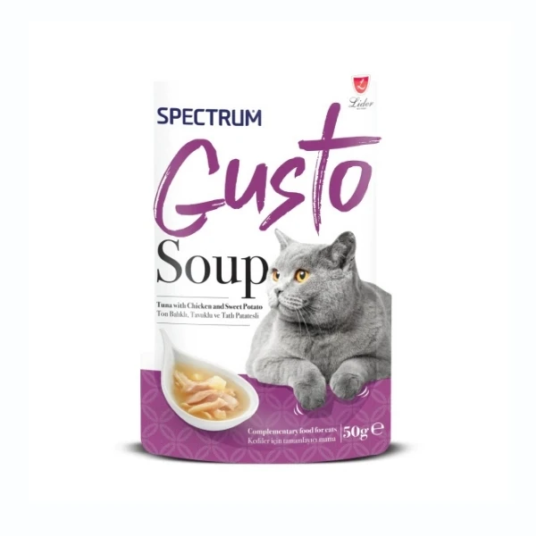 [SPG-103] Spectrum Gusto Soup Ton Balıklı Tavuklu ve Tatlı Patatesli Kedi Çorbası (1 Adet)